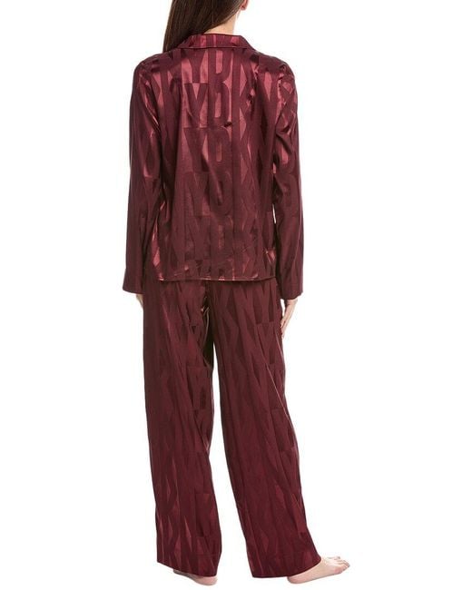 Donna Karan Red Dkny 2Pc Top & Pant Set