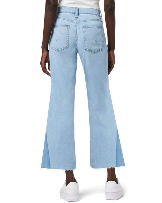 Hudson Rosie High-rise Wide Leg Crop Blue Spring Jean