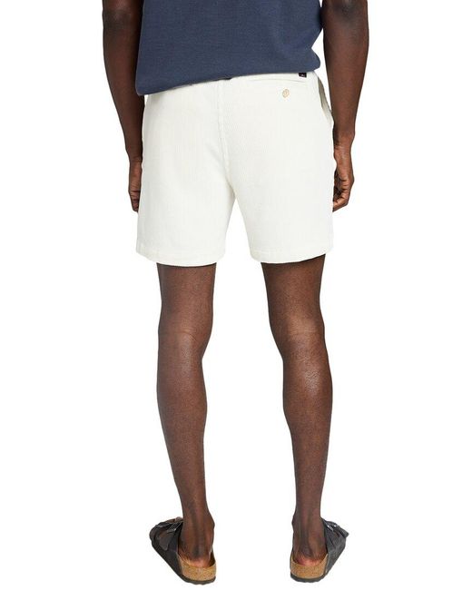 Faherty Brand White Drawstring Cord Short for men