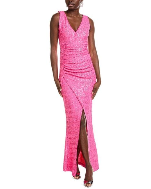 La Petite Robe Di Chiara Boni Pink Cho Sequin Gown