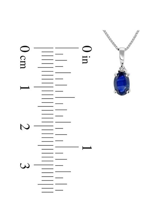 LEVARON Blue 14K 0.36 Ct. Tw. Diamond & Sapphire Drop Pendant