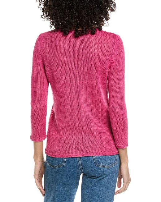 J.McLaughlin Red Raelyn Linen Sweater