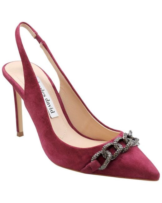 Charles David Pink Reeling Leather Pump