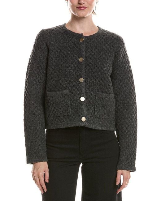 Michael Stars Black Cera Honeycomb Stitch Cardigan