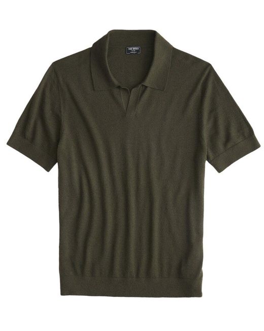 Todd Snyder Green Cashmere Polo Shirt for men