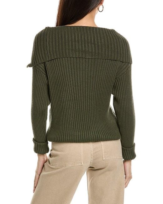 Elan Green 1/4-zip Sweater