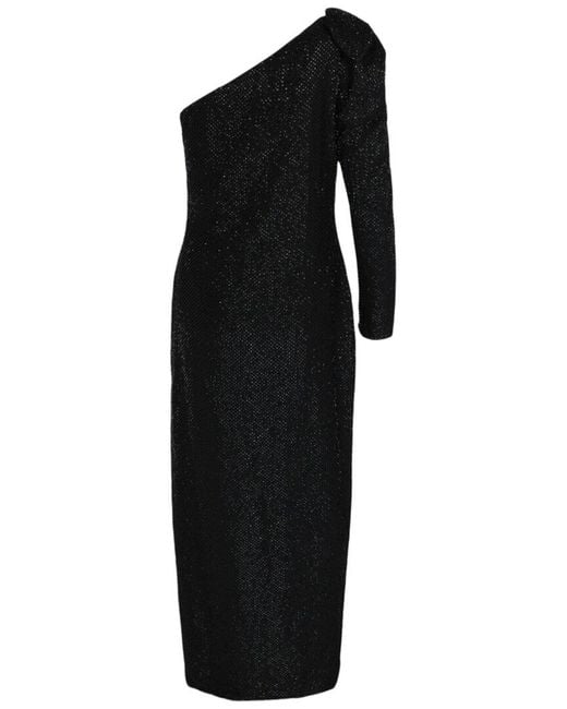Versace Black Embellished Silk Evening Gown