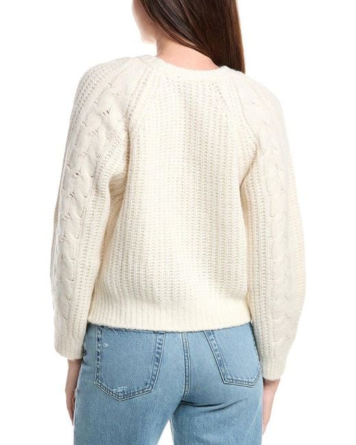 Maje White Wool-Blend Sweater