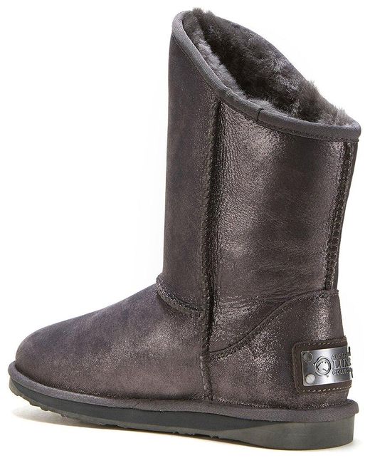 Australia Luxe Cosy Short Leather Boot in Brown | Lyst