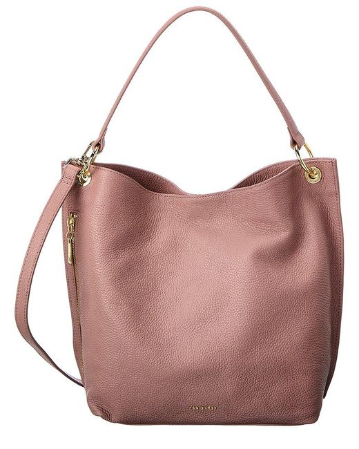 Ted Baker Chhloee Soft Leather Hobo Bag in Pink | Lyst