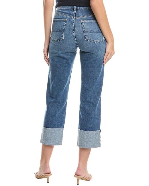 7 For All Mankind Blue Logan Stovepipe Jean