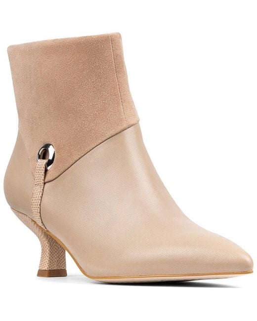 Donald J Pliner Natural Cindia Leather Bootie