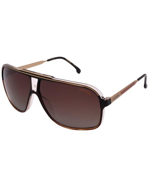 Carrera Brown Grand Prix3/s 64mm Polarized Sunglasses for men