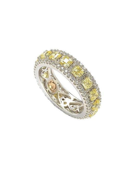 Suzy Levian Metallic Silver Cz Eternity Ring