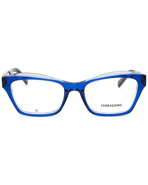 Ferragamo Blue 53Mm Optical Frames