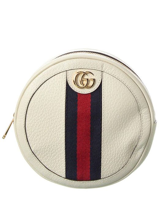 Gucci White Ophidia Mini Leather Backpack