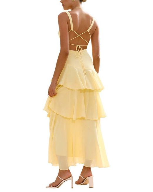 DELI S Yellow Solid Maxi Dress