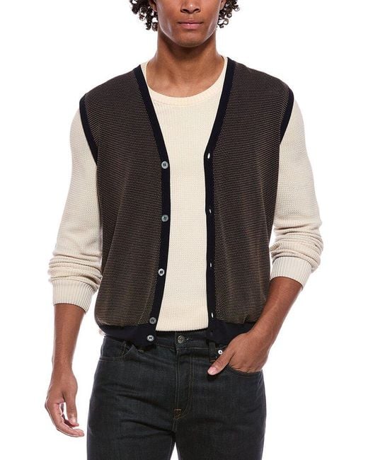 Slowear Black Cardigan Vest for men