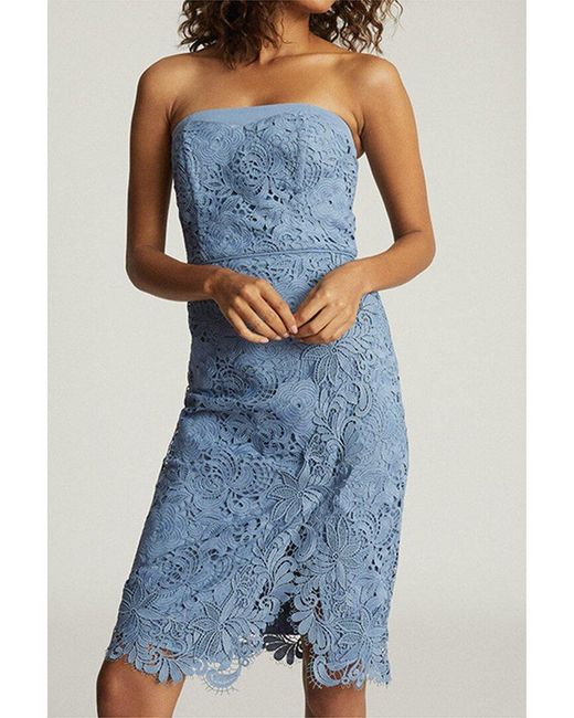 Reiss Blue Finley Mini Dress