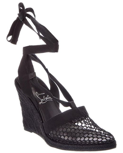 Christian Louboutin Blue Cotton Mesh Sandal