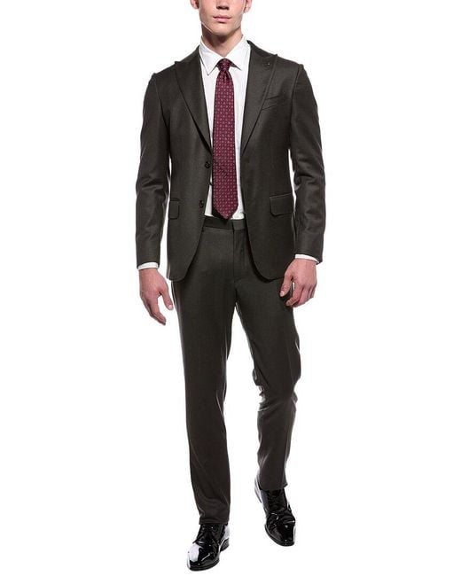 Corneliani Black 2Pc Wool Suit for men