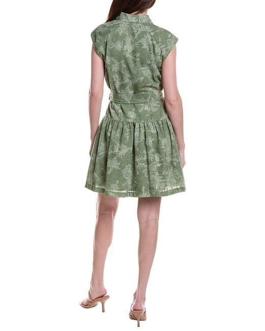 Julia Jordan Green Collared Mini Dress