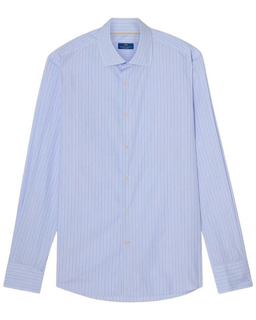 Robert Talbott Blue Reynolds Multi Fine Stripe Dress Shirt for men