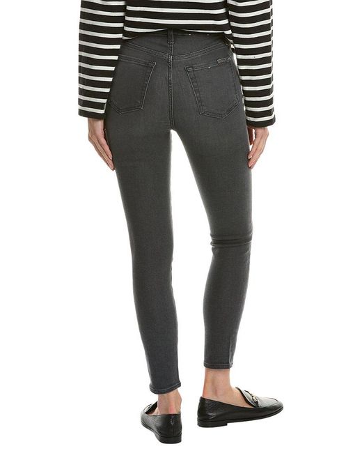 7 For All Mankind Black The High-waist Bgy Ankle Skinny Jean