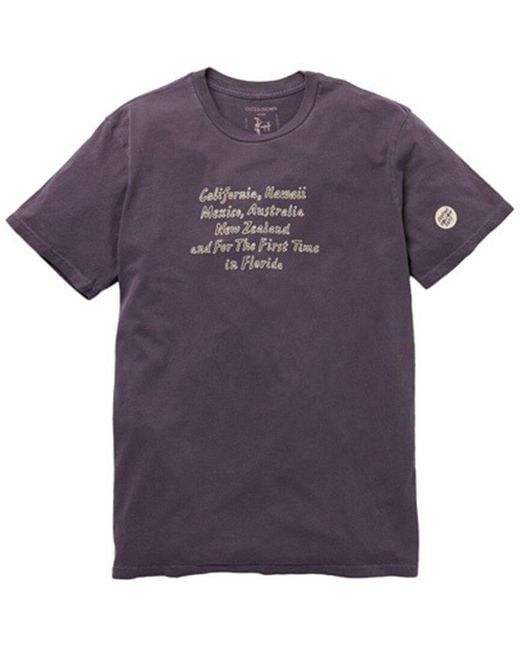 Outerknown Purple Hollow Days Traveler T-shirt for men