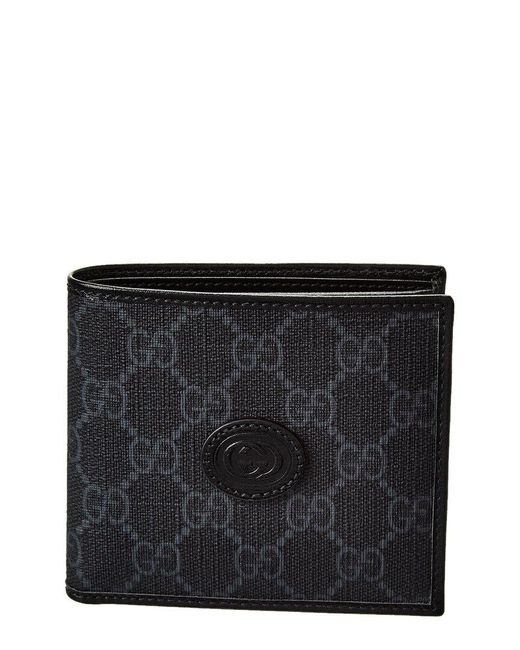 Gucci Gg Supreme Bi-fold Wallet in Blue for Men