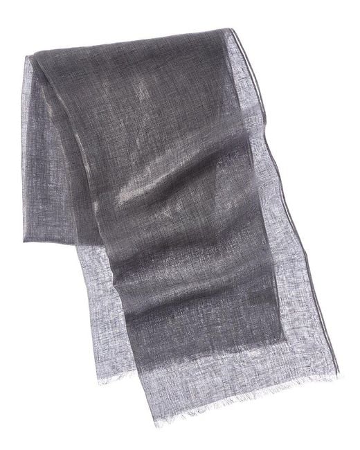 Brunello Cucinelli Gray Linen Scarf