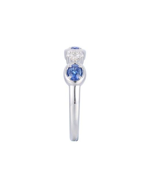 Gregg Ruth Blue 14K 0.77 Ct. Tw. Diamond & Sapphire Ring