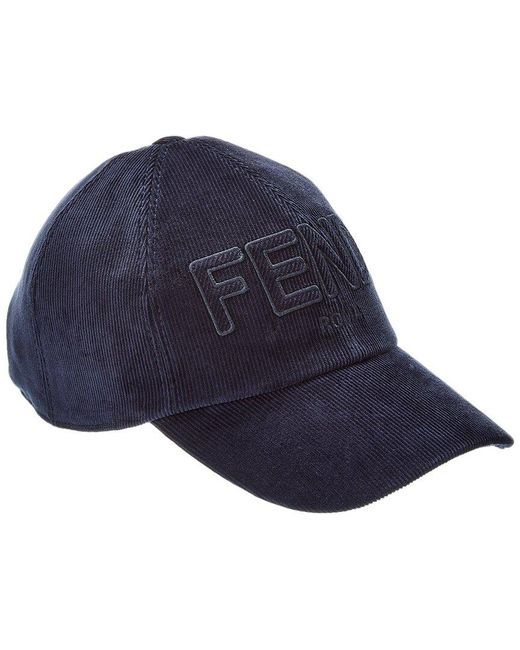 Fendi Blue Ff Logo Hat