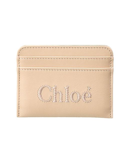 Chloé Natural Sense Leather Card Holder