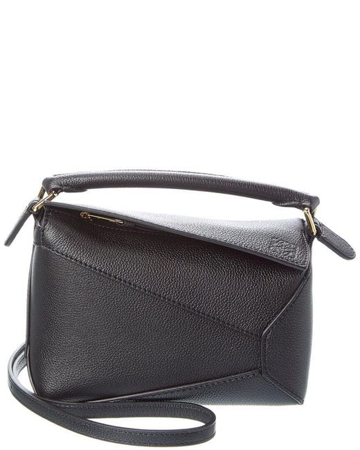 Loewe Black Puzzle Edge Mini Leather Shoulder Bag
