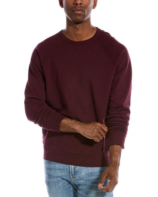 Vince Red Garment Dye Sweatshirt for men