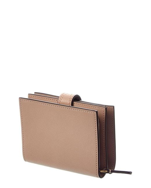 Chloé Brown Paddington Square Leather Card Case