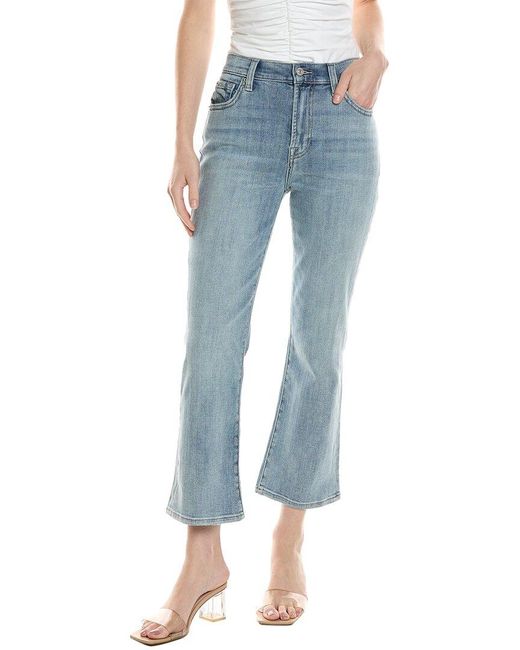 7 For All Mankind Blue Rian High Rise Slim Kick Flare Jean