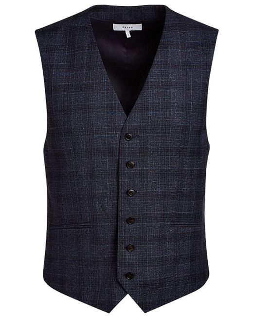 Reiss Blue Bagley Wool-blend Vest for men