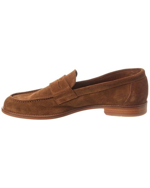 Antonio Maurizi Brown Suede Penny Loafer for men