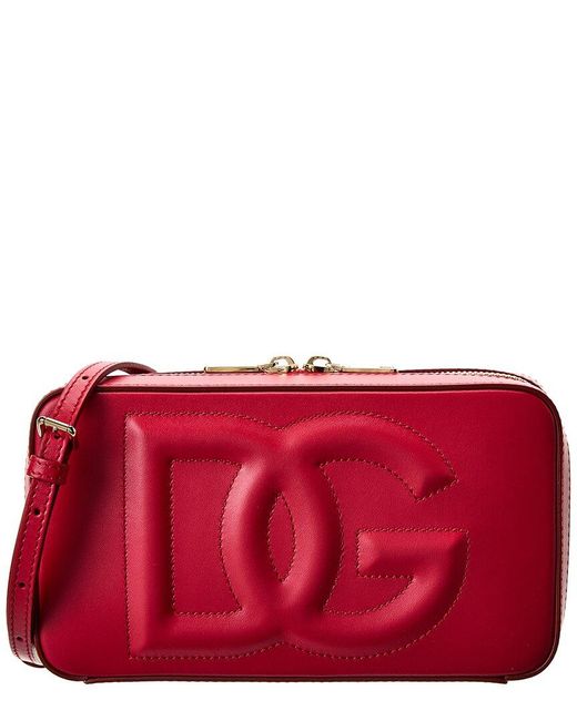 Dolce & Gabbana Red Dg Small Leather Camera Bag