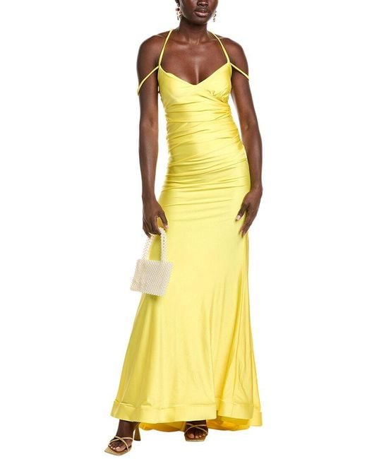 Issue New York Yellow Strappy Gown