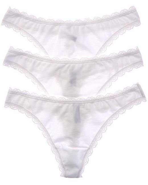 Wacoal White B.Tempt'D By 3Pk Inspired Eyelet Thong