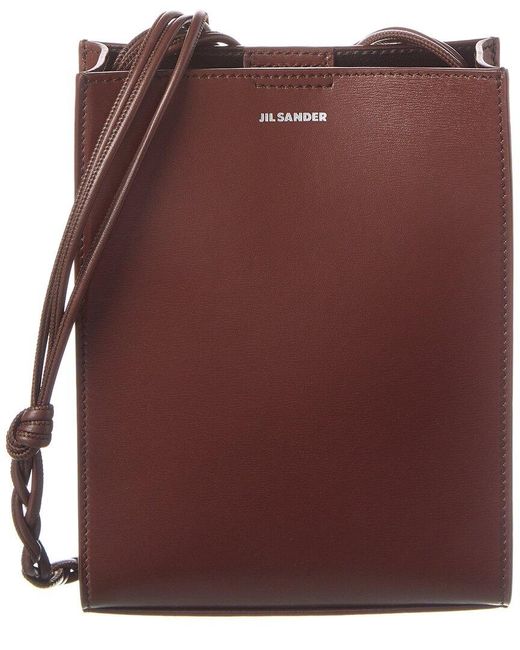 Jil Sander Purple Tangle Small Leather Crossbody