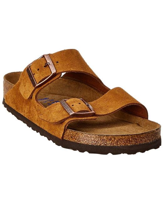 birkenstock arizona soft footbed mink suede