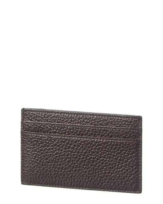Céline Gray Logo Leather Card Case
