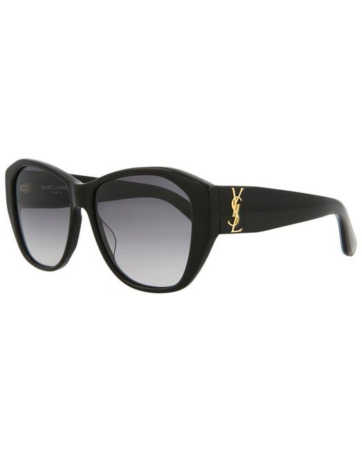 Saint Laurent Black Slm8 56mm Sunglasses