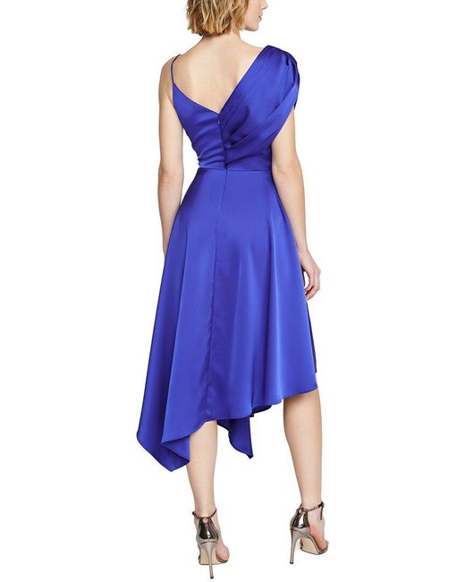 THEIA Blue Elsie Handkerchief Hem Dress