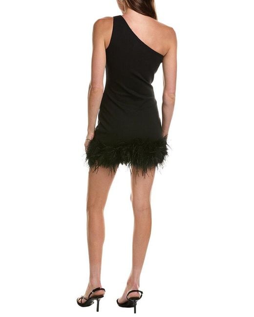 Lamarque Black Tafia One Shoulder Mini Dress