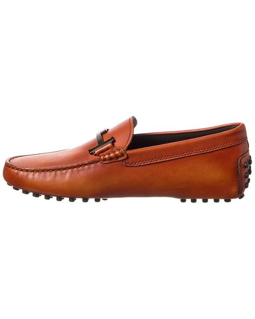 Tod's Brown Gommino Leather Loafer for men